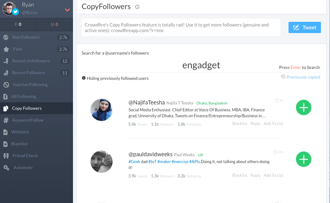 copy followers tool