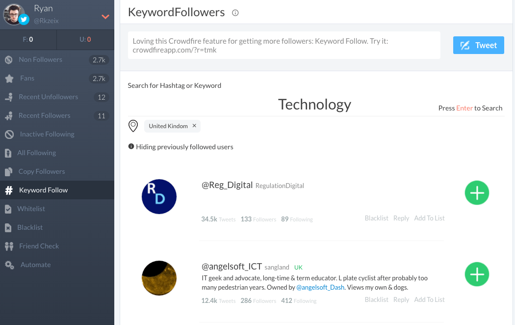 keyword followers tool