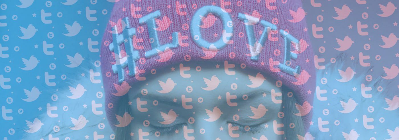hat with hashtag love